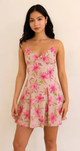 No Comment Floral Mini Strappy Dress