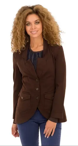 PRAIRIE UNDERGROUND Chocolate Brown Cotton Twill Vernacular Jacket Size Large