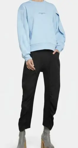 Stella McCartney Womens Size 42 Tina Wool Pants Ruched Cropped High-Rise Chic