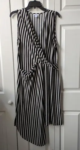 Bar III  striped asymmetrical dress 