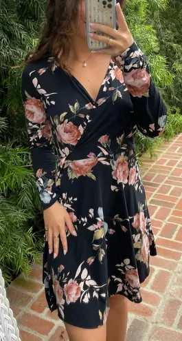 First Love long sleeve floral dress