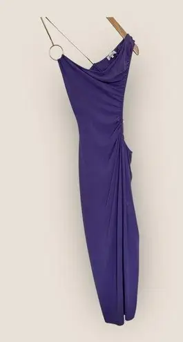 We Wore What WhoWhatWear | Gold & Purple Cutout Ruched Dress | Size L