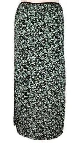 Vintage Blue Maxi Skirt in Black Green All