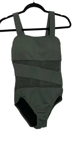 Carmen Marc Valvo Swimwear Green One Piece Swimsuit Size 10
