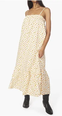 We Wore What Smocked Midi Ditsy Daisies Dress Size XS