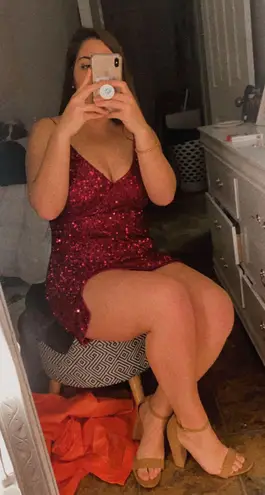 Red Sequins Dress Size XL