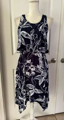 Soma Sleeveless Layered Dress Laguna Lines Navy