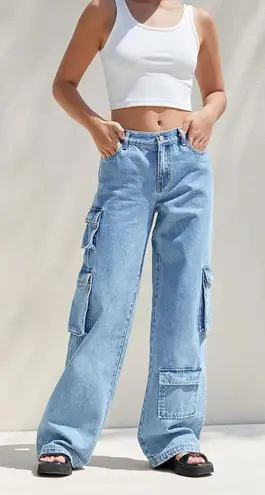 Pacsun Women's Blue '90s Baggy Cargo Jeans Size 25 NWT MSRP $90