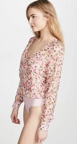 Cami NYC The Hope Floral Silk Bodysuit in Geranium