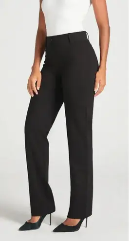 Betabrand Classic Dress Straight Yoga Pants Black Stretch Womens Large Petite