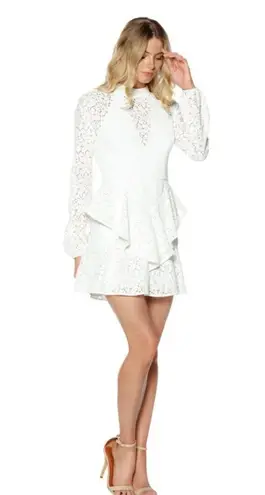 Rebecca Vallance Sistine Frill Mini Dress Size 4 New with Tags Black