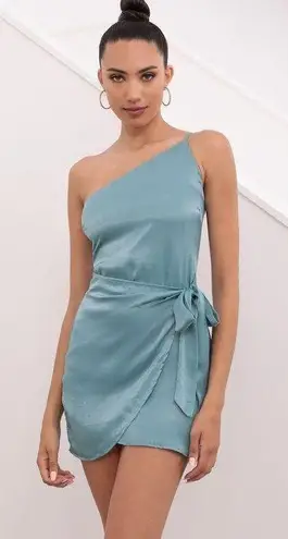 Lucy in the Sky Santorini Satin Wrap Dress