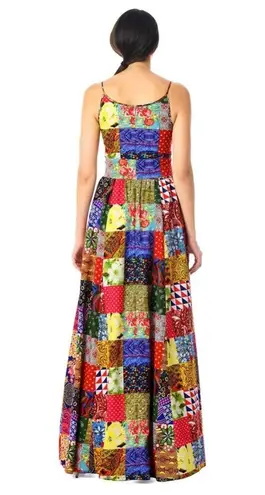 Eshakti Patch Print Surplice Crepe Maxi Dress SZ custom please see description