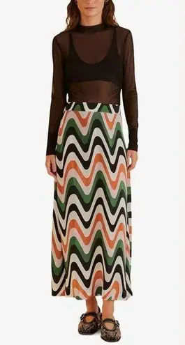 Farm Rio Wave Gradient Maxi Skirt M