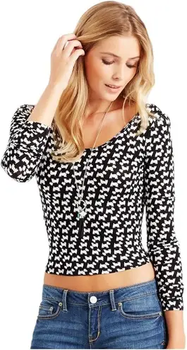 Map To Mars AEROPOSTALE Womens Scotty Dog Bodycon Graphic T-Shirt, Black Size Medium - Image 1