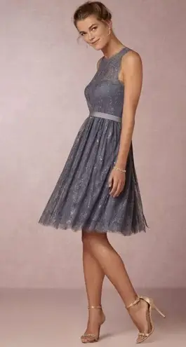 BHLDN NEW 0 Hitherto Celia Hydrangea A-Line Dress Anthropologie Lace open back