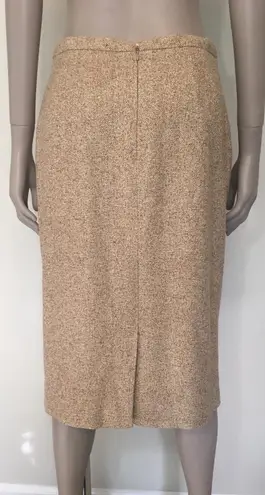 Escada Cashmere Blend Pencil Skirt Tan Size M