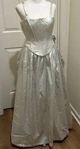 Gunne Sax x Jessica McClintock satin corset ball gown bustle back size 3/4