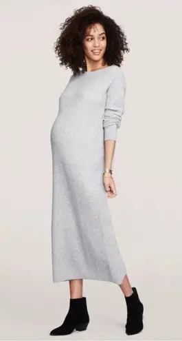 HATCH NWOT Gray Waffle Merino Wool Long Sleeve Dress Size XS