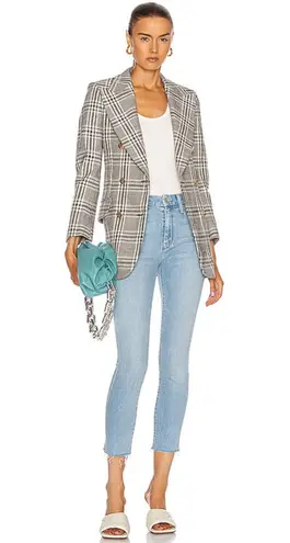 MOTHER Denim Mother The Looker Ankle Snippet Zapped Light Wash Raw Hem Skinny Jeans