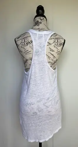 Koral Activewear white linen burnout tank top size XS extra small S small