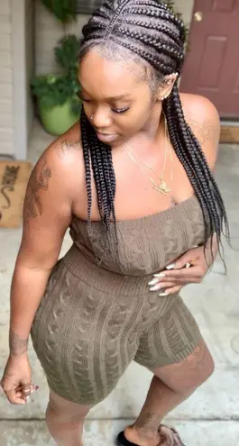 Women’s Olive Green Crochet Two