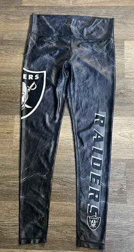 NFL Raiders Football Black and Gray Leggings Size Medium