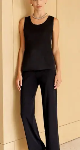 Misook Exclusively Black Wide Leg Knit Pant Elastic Waist size 1X