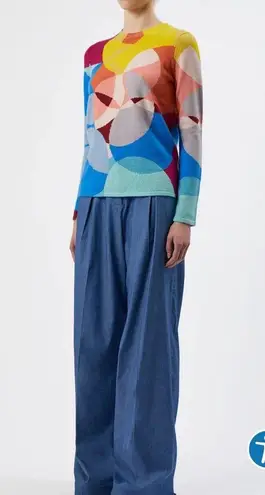 Gabriela Hearst Muscovite Knit Sweater in Multi Cashmere XS msrp 1550 Blue