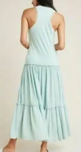 Sundry Anthropologie Mint Green Tiered Racerback Maxi Dress Size Small