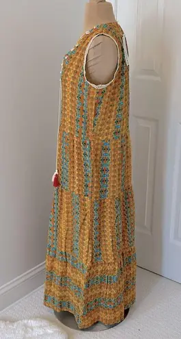 Uffizi 529 Printed Sleeveless Midi Maxi Dress Size M