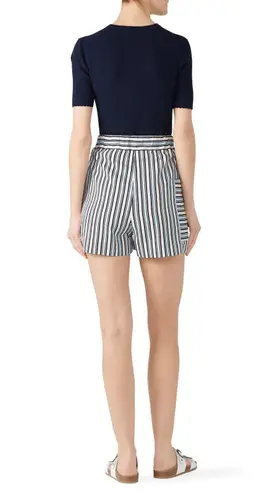 Chinti & Parker Midsummer Relaxed Shorts Women's 4 Off White Blue Tie Waist RTR
