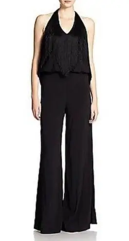 Alexis Black Fringe Wide Leg Jumpsuit