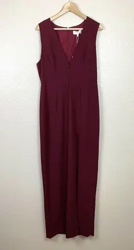 WAYF Casey Plunge Neck Gown
