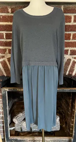 sundance blue/grey wool & silk dress Gray Size XL
