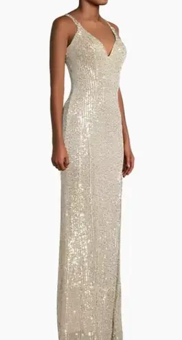 Mac Duggal Ieena for Sequin V-Neck Gown - Size 12