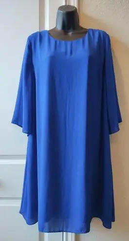 Apt. 9  Blue Flare Sleeve Dress Size 14