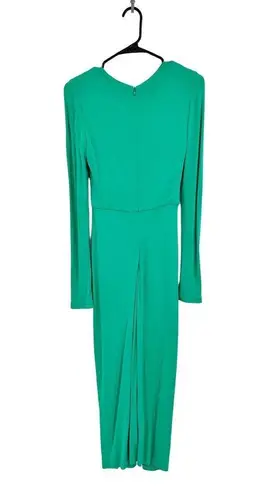 Rebecca Vallance Edie Ruched Long Sleeve Matte Jersey Cut Out Midi Dress Size 4