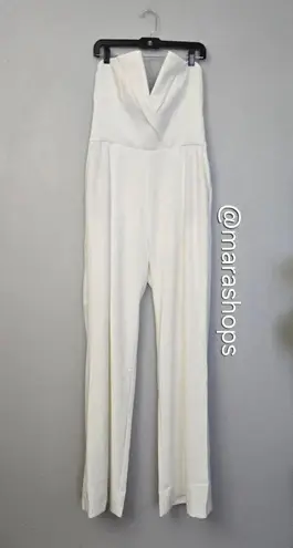 Nadine Merabi Vanessa White Jumpsuit Size 10
