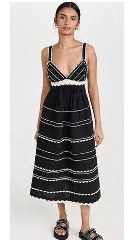 Sea New York Black Ryleigh Ric Rac Sleeveless Dress Size 6
