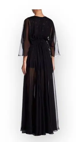 Lotus Threads new 𑁍 Lace Romper Overlay Gown Cocktail Maxi Dress 𑁍 Edgy Chic