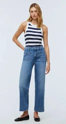 Madewell  The Perfect Vintage Wide-Leg Jean Lakecourt Wash: Patch-Pocket Edition