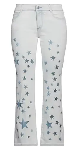 Stella McCartney Flared jeans with metallic stars Light Wash size 6