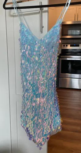 Blondie Nites Backless Sequin Mini Dress