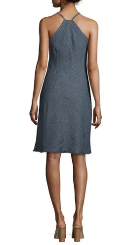 ATM Anthony Thomas Melillo S Sun Dress linen shift Short Sleeveless Designer Lux Blue