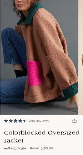 Anthropologie Colorblock Oversized Jacket - Image 2