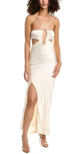 Bardot Daring Cutout Satin Maxi Dress