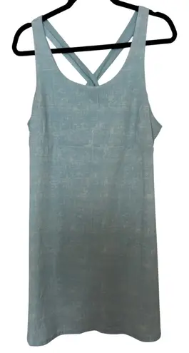 Traj3ctory Activewear Crossback Athletic Dress Blue Built