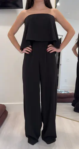 Her Entire Name Says Grace Black Strapless Jumpsuit With Open Back