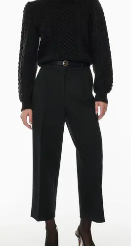 Wilfred Black High Rise Pleated Crop Trouser Pants NEW